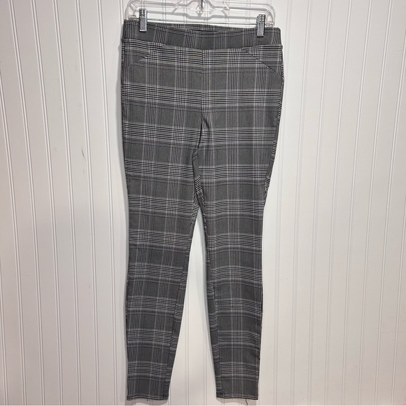 Simply Vera Wang Skinny Ankle Grey Plaid Pants Women’s Medium - Picture 1 of 5